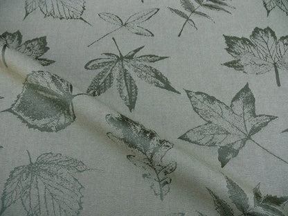 26.26Y SCALAMANDRE WOOL SATIN PRESSED LEAVES OLIVE MAPLE, ELM