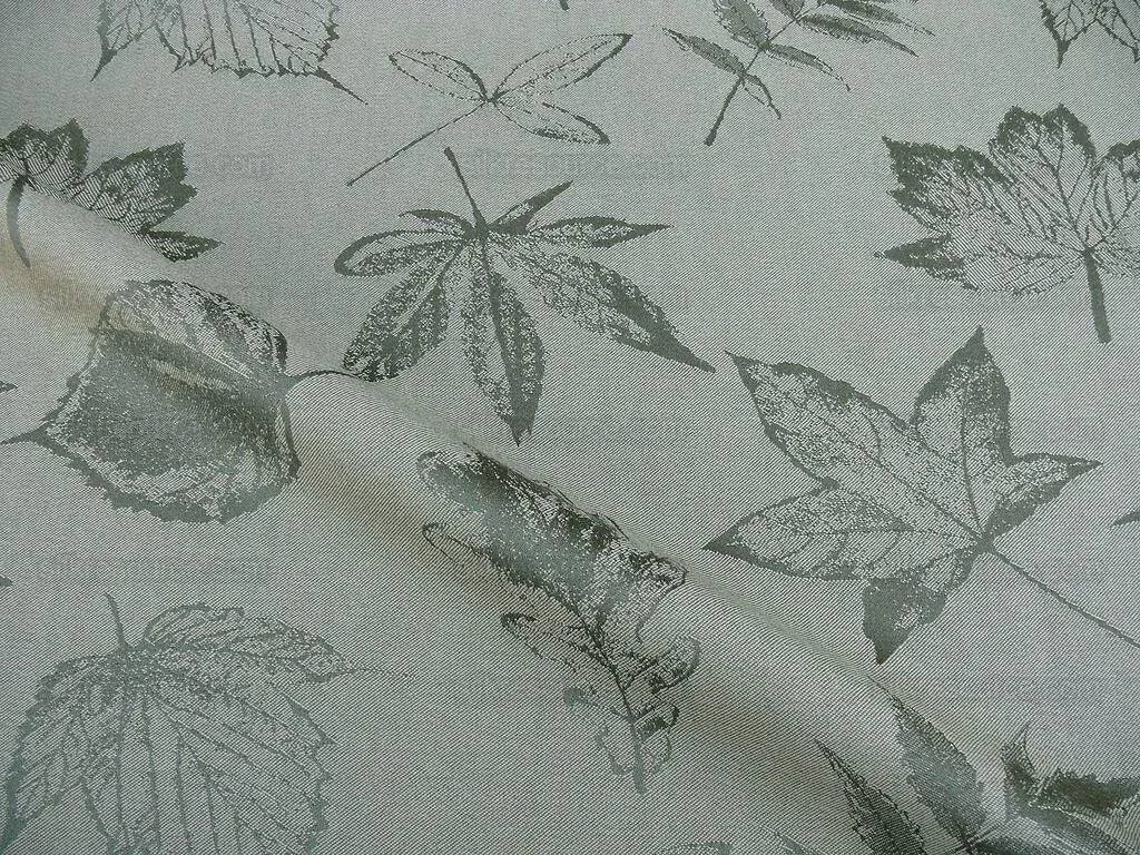 By Yard Scalamandre Wool Satin Pressed Leaves Olive Green Maple Elm Oak MSRP USD 376/Y