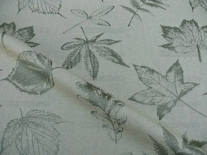 By Yard Scalamandre Wool Satin Pressed Leaves Olive Green Maple Elm Oak MSRP USD 376/Y