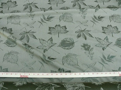 By Yard Scalamandre Wool Satin Pressed Leaves Olive Green Maple Elm Oak MSRP USD 376/Y