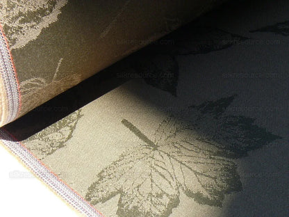 By Yard Scalamandre Wool Satin Pressed Leaves Olive Green Maple Elm Oak MSRP USD 376/Y