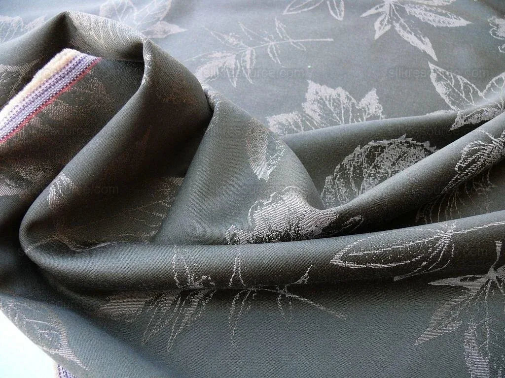 By Yard Scalamandre Wool Satin Pressed Leaves Olive Green Maple Elm Oak MSRP USD 376/Y