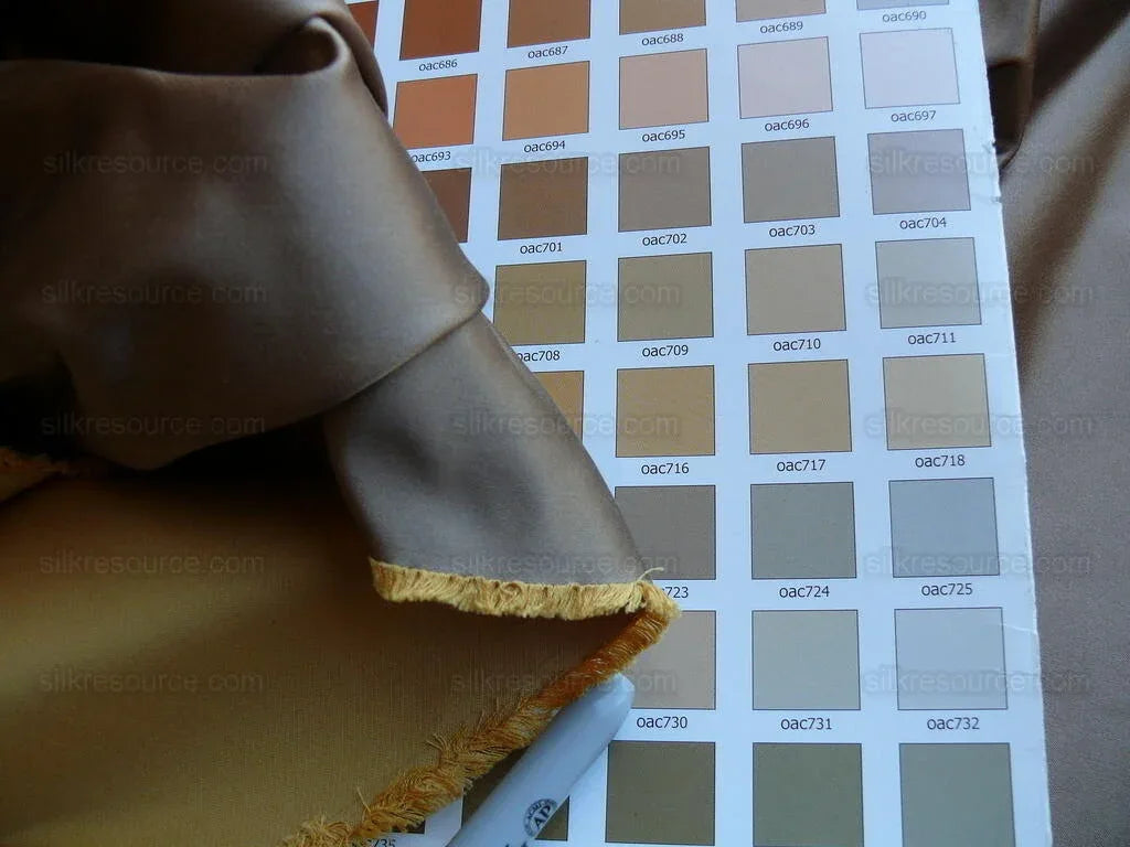 By Yard Scalamandre Academy Silk Satin Heavy Cocao Golden MSRP USD 436/Y