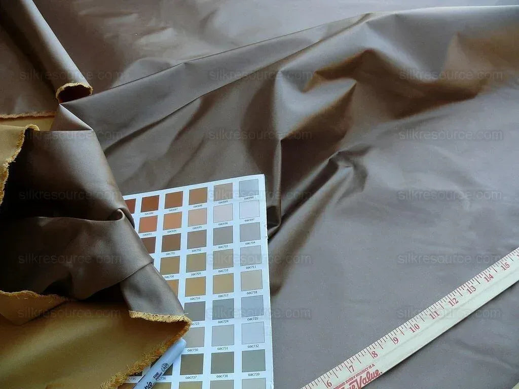 By Yard Scalamandre Academy Silk Satin Heavy Cocao Golden MSRP USD 436/Y