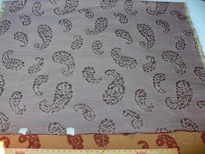 Scalamandre Katmandu  Silk Lampas Paisley Lampas Rosso Rose Red Gold Heavy Duty MSRP USD 364