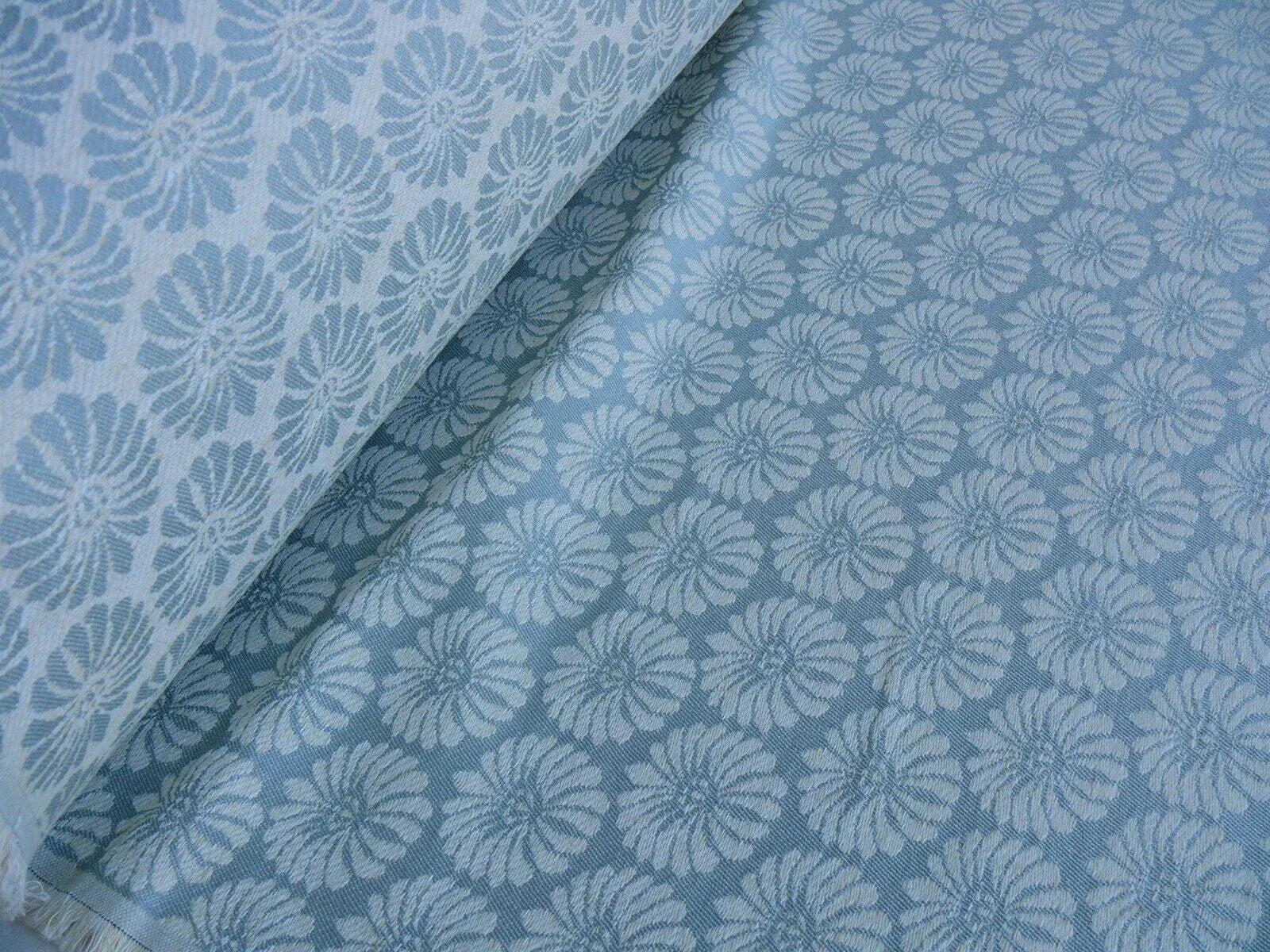 BTY SCALAMANDRE CASTLETOWN JAQUARD SKY PALE BLUE DAISY MSRP$218Y