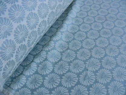 Bty Scalamandre Castletown Sky Pale Blue Jacquard Small Scale Daisy Linen MSRP USD218/y