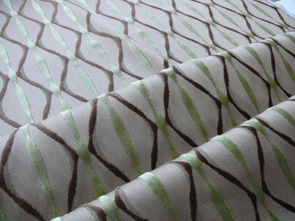 10.5Y SCALAMANDRE HELENA FH BROWN/GREEN MODERN VELVET MSRP$164/Y