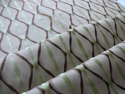 Bty Scalamandre Helena Fonthill Brown/green Velvet River Ribbon Diamond Mid-century MSRP USD 164/Y