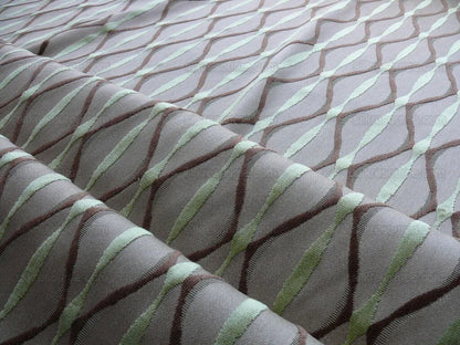 Bty Scalamandre Helena Fonthill Brown/green Velvet River Ribbon Diamond Mid-century MSRP USD 164/Y