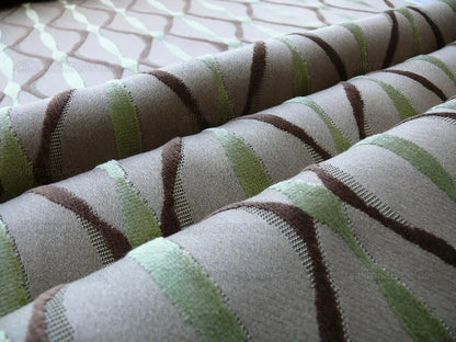 Bty Scalamandre Helena Fonthill Brown/green Velvet River Ribbon Diamond Mid-century MSRP USD 164/Y