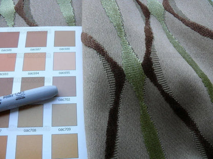 Bty Scalamandre Helena Fonthill Brown/green Velvet River Ribbon Diamond Mid-century MSRP USD 164/Y