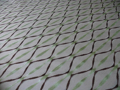 Bty Scalamandre Helena Fonthill Brown/green Velvet River Ribbon Diamond Mid-century MSRP USD 164/Y