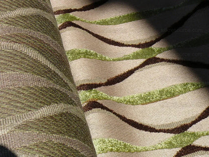 Bty Scalamandre Helena Fonthill Brown/green Velvet River Ribbon Diamond Mid-century MSRP USD 164/Y