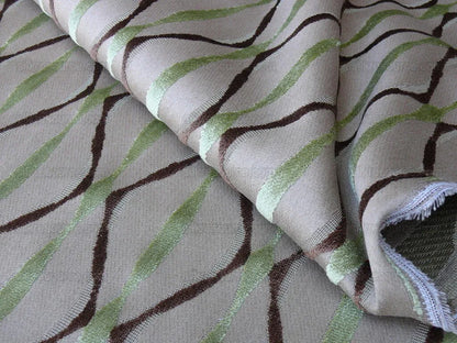 Bty Scalamandre Helena Fonthill Brown/green Velvet River Ribbon Diamond Mid-century MSRP USD 164/Y