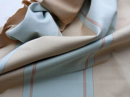 By Yd Scalamandre *cotton* Caribu Stripe Blue Rose Creme MSRP USD 200/Y