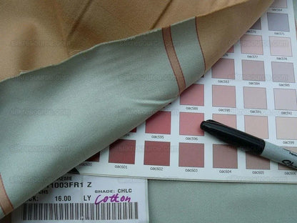 By Yd Scalamandre *cotton* Caribu Stripe Blue Rose Creme MSRP USD 200/Y