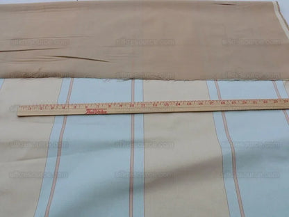 By Yd Scalamandre *cotton* Caribu Stripe Blue Rose Creme MSRP USD 200/Y