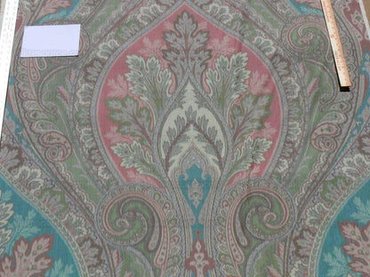 By Vertical Repeat 1.41yards Clarence House Warp Print Silk Teal Blue Green #1615b MSRP USD 677/yard