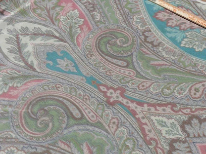 By Vertical Repeat 1.41yards Clarence House Warp Print Silk Teal Blue Green #1615b MSRP USD 677/yard