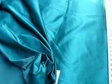 Designer Silk Satin Richest Turquoise Ocean Aquamarine Blue Teal Mesmerizing MSRP USD 220/Y