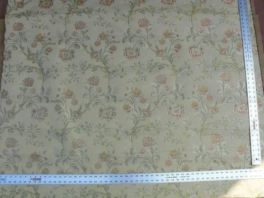 LEE JOFA AUDREY SILK LAMPAS IVORY CARNATION ROSE FRENCH 286/Y