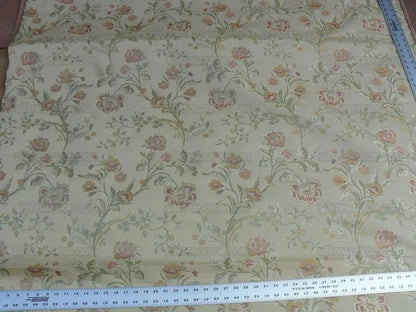 Lee Jofa Audrey 100% Silk Lampas Ivory Carnation Rose French Rococco MSRP USD286/yard