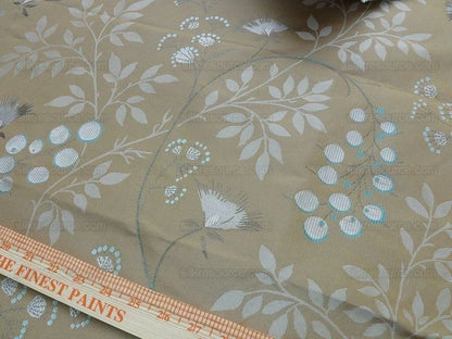 Lee Jofa 100% Silk William Morris Vine Berry Blue Silver Beige Bronze Art Nouveau MSRP USD 248/Y