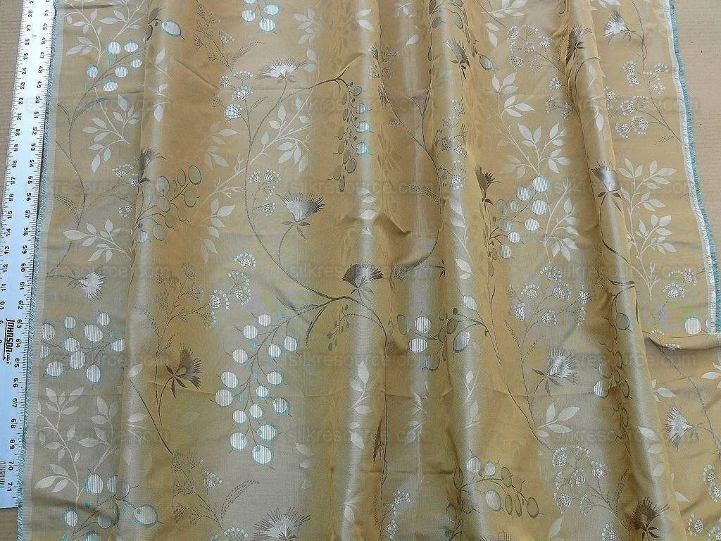 Lee Jofa 100% Silk William Morris Vine Berry Blue Silver Beige Bronze Art Nouveau MSRP USD 248/Y