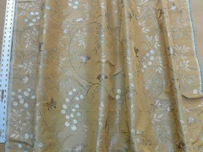 Lee Jofa 100% Silk William Morris Vine Berry Blue Silver Beige Bronze Art Nouveau MSRP USD 248/Y