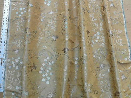 Lee Jofa 100% Silk William Morris Vine Berry Blue Silver Beige Bronze Art Nouveau MSRP USD 248/Y