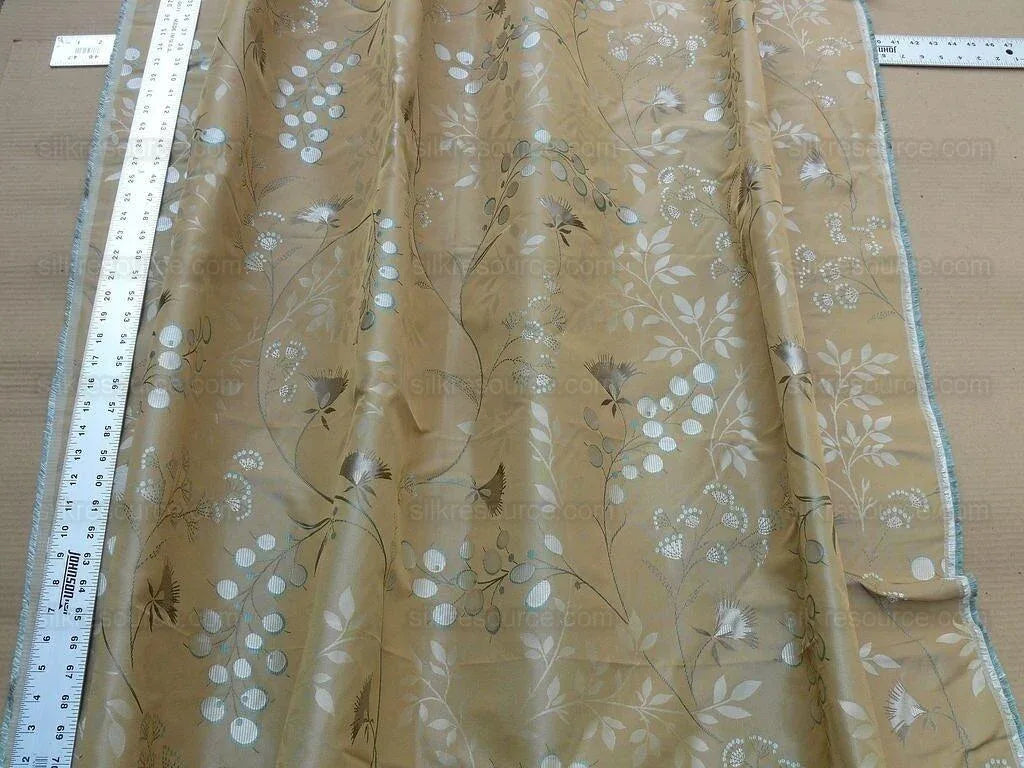 Lee Jofa 100% Silk William Morris Vine Berry Blue Silver Beige Bronze Art Nouveau MSRP USD 248/Y