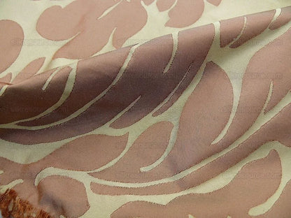 100% Silk Spice Market Orange Pumpkin Gold Grand Damask #1630