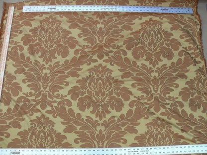 100% Silk Spice Market Orange Pumpkin Gold Grand Damask #1630