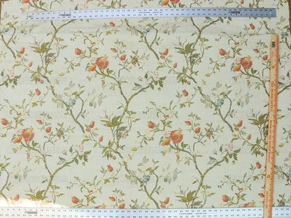 Renaissance Lampas Melograno Pom Fig Rose Tree Of Life On Cream White #1632