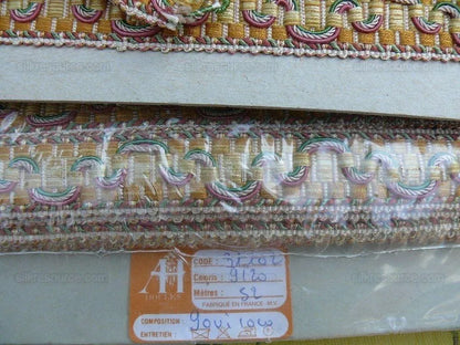 Scalamandre Houles Trim Burnt Amber Orange Pink Rose Flat Braid