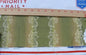 DESINER 100% SILK LISERE GREEN BEIGE SILVER FLORAL STRIPE