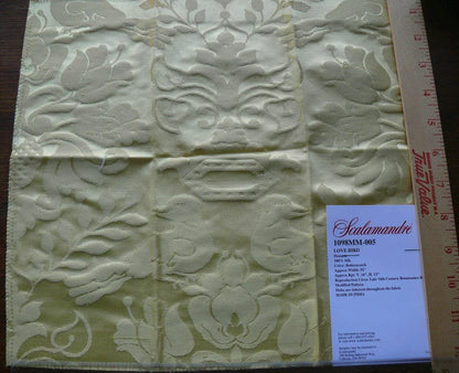 Scalamandre 100%Silk Love Bird BUTTERSCOTCH Gold MSRP$498/Y