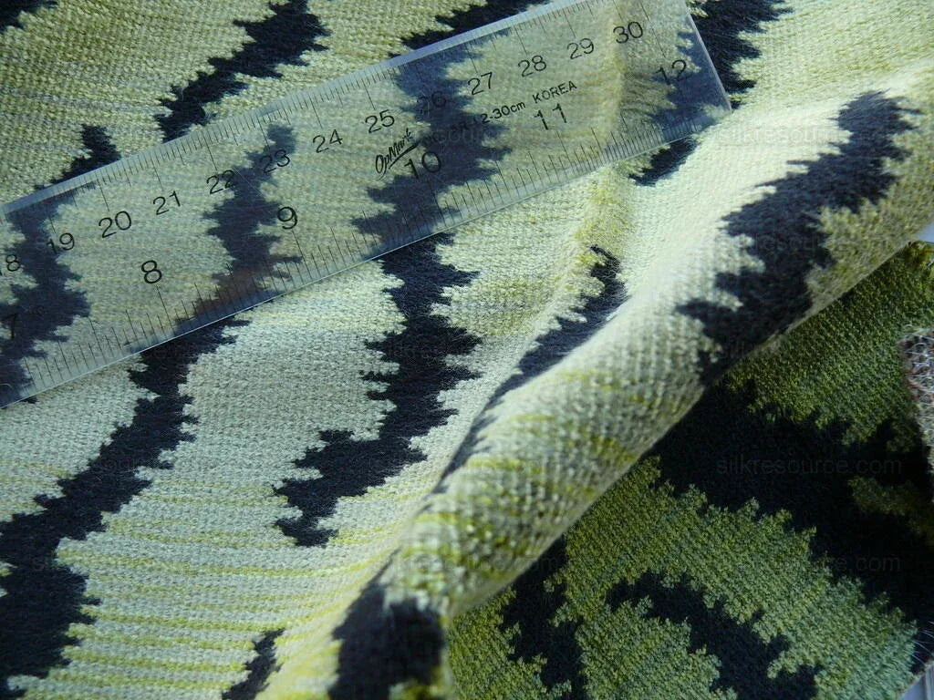 12 yards Scalamandre Tigre Jacquard Velvet Greens And Black MSRP USD 720/y