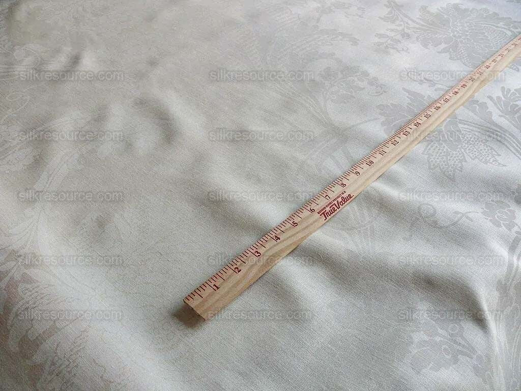 by yard Brunschwig &amp; Fils Upton Damask Linen Print Oyster White on White Heavy