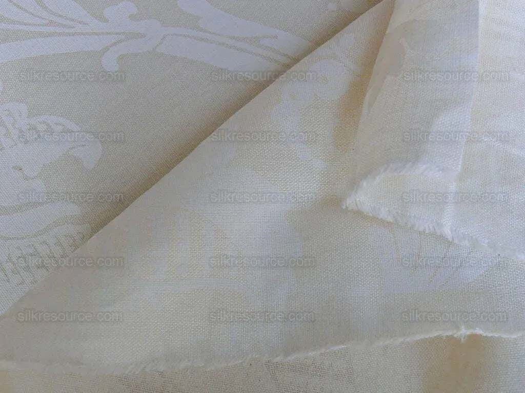 1.58y Brunschwig &amp; Fils Upton Damask Linen Print Oyster White MSRP USD 254/Y
