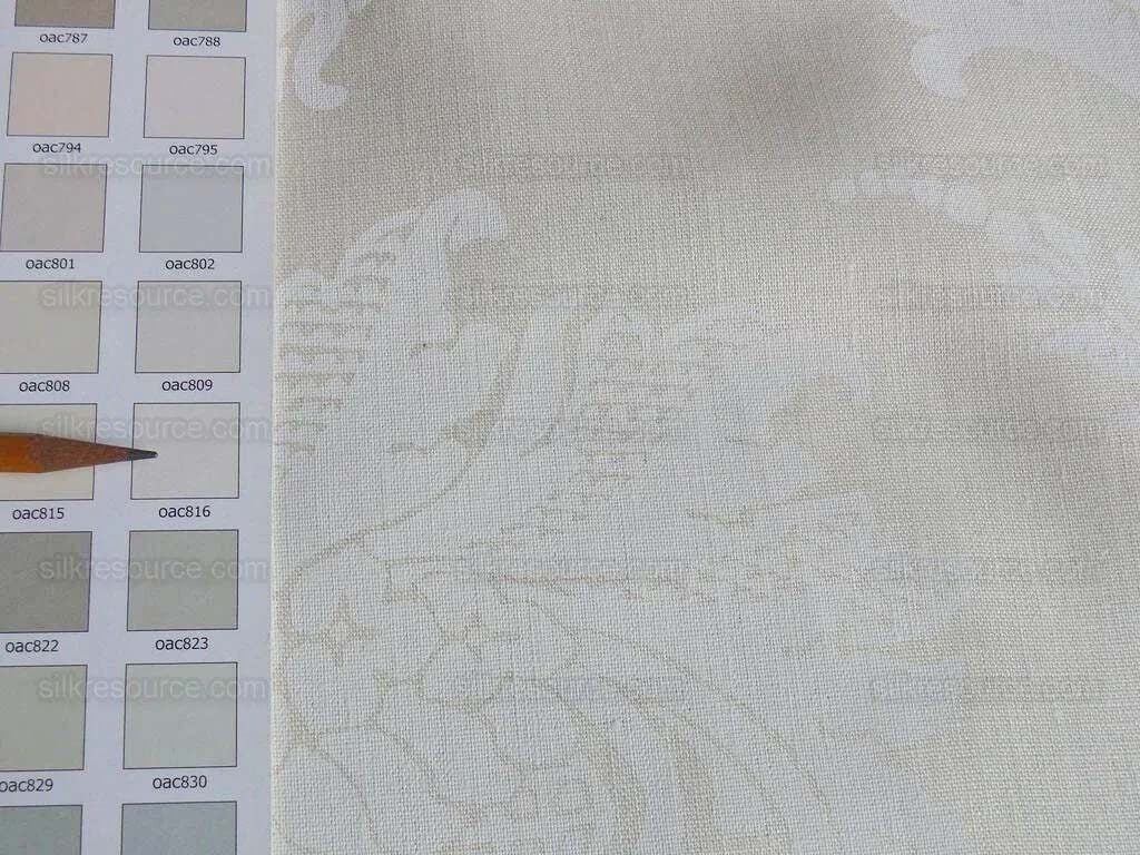 by yard Brunschwig &amp; Fils Upton Damask Linen Print Oyster White on White Heavy