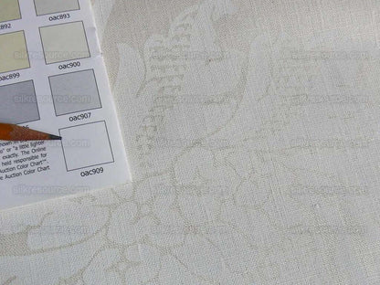 1.58y Brunschwig &amp; Fils Upton Damask Linen Print Oyster White MSRP USD 254/Y