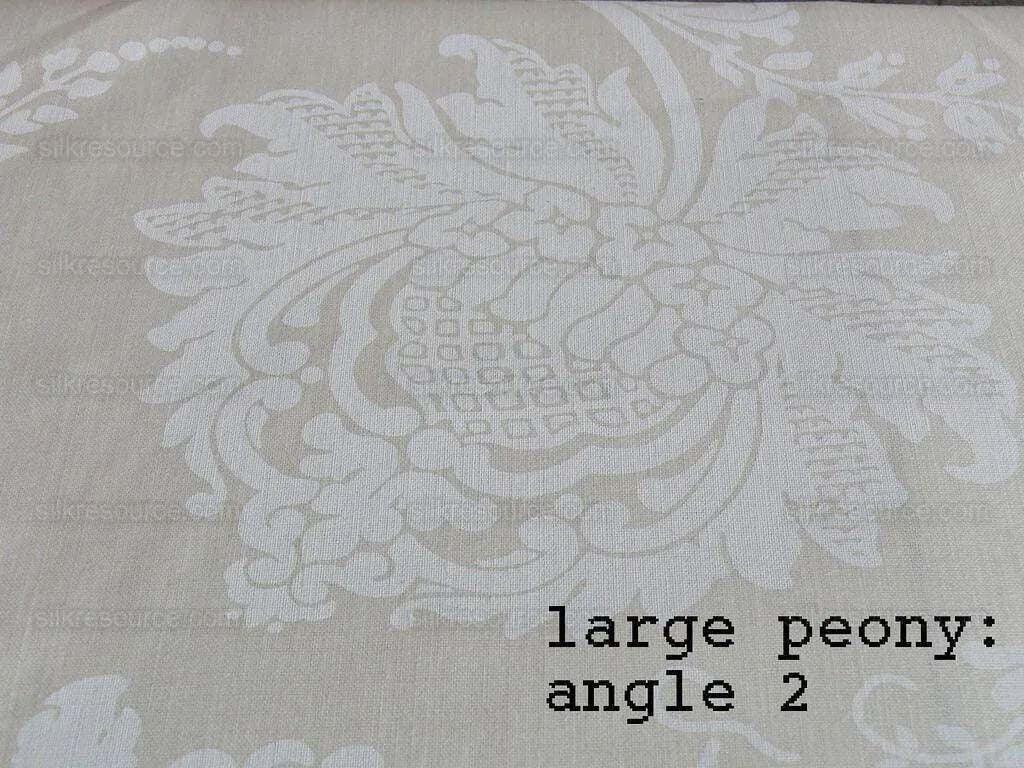 by yard Brunschwig &amp; Fils Upton Damask Linen Print Oyster White on White Heavy