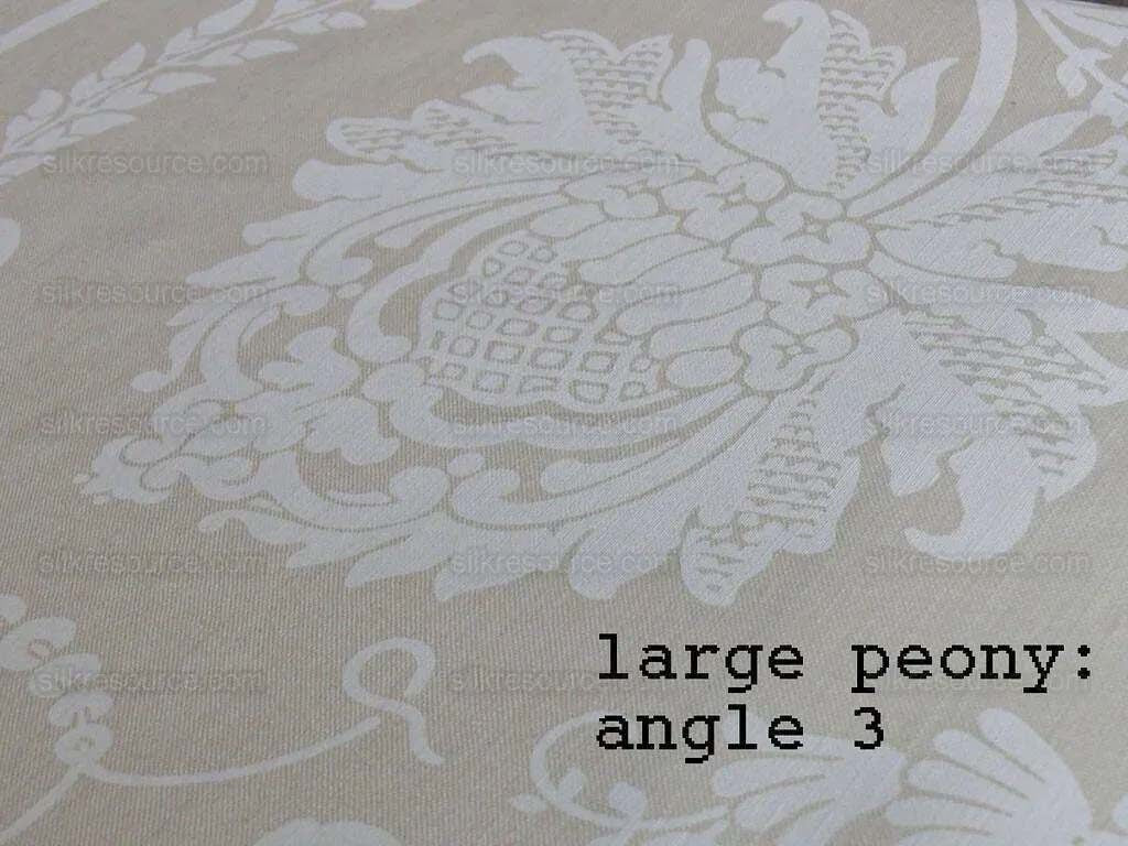 by yard Brunschwig &amp; Fils Upton Damask Linen Print Oyster White on White Heavy