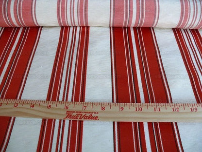 Brunschwig &amp; Fils Vilmorin Satin Stripe Coral Red Pink MSRP USD 290/y by yard