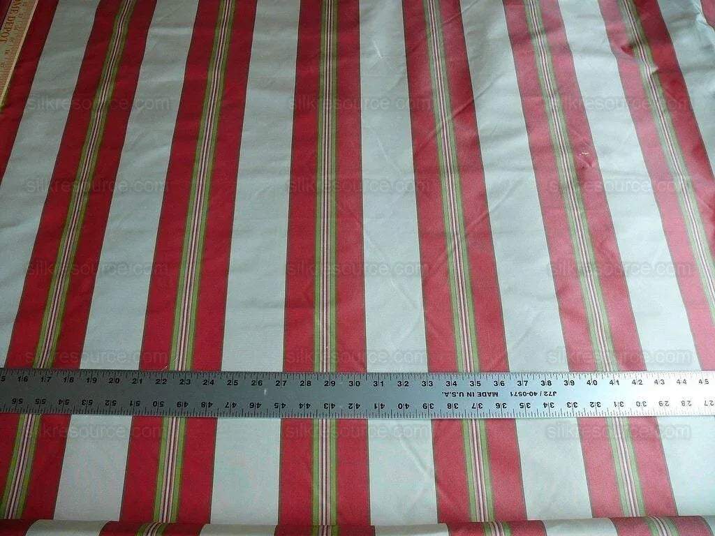 BRUNSCHWIG & FILS 100% SILK HOT PINK GREEN CREAM  BR-89736 M64