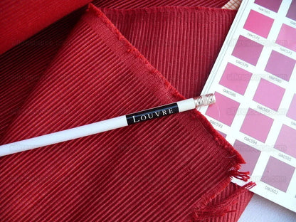 Brunschwig & Fils Cascade Ottoman Red Rose Pink Cotton & Silk Heavy! MSRP USD 248/y