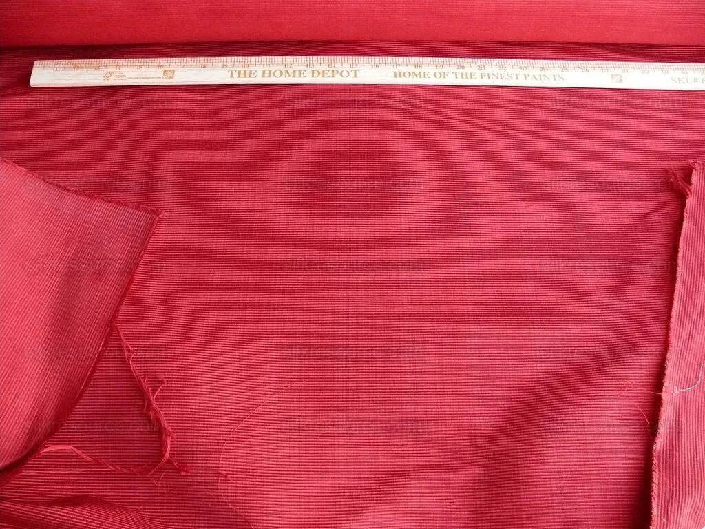 Brunschwig & Fils Cascade Ottoman Red Rose Pink Cotton & Silk Heavy! MSRP USD 248/y