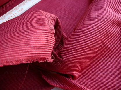 Brunschwig & Fils Cascade Ottoman Red Rose Pink Cotton & Silk Heavy! MSRP USD 248/y